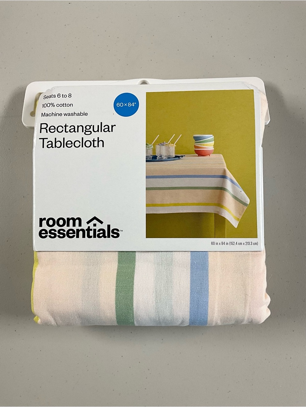 Tablecloth in Pastel Stripe